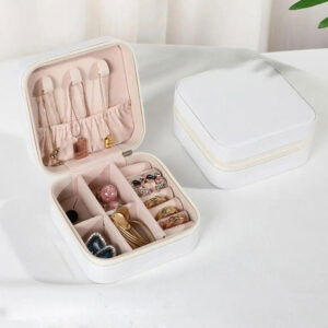 Mini Trousse Carré pour Bijoux - Blanc