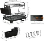 Égouttoir à vaisselle 2 niveaux en acier inoxydable