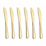 6Pcs - Grands couteaux dorées simples