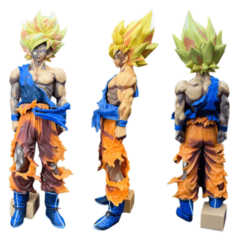 Figurine San Goku Style Bande Dessinée en Couleur - 30cm