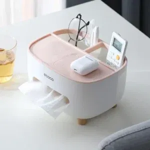 Boîte à Mouchoirs Multifonction ECOCO - Rose
