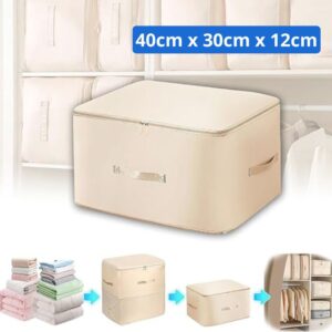 Sac de Rangement Compressible - 40 x 30 x 12 cm – Beige