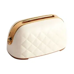 Boîte à Mouchoirs Élégante en Forme de Sac à Main - Beige