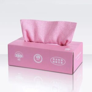 Boîte de 20 Serviettes en Microfibre Lavables et Réutilisables - Violet