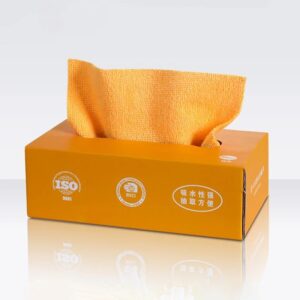 Boîte de 20 Serviettes en Microfibre Lavables et Réutilisables - Orange