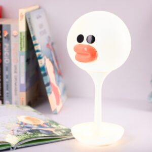 Lampe de bureau rechargeable en forme de canard – 3 modes de luminosité - Blanc
