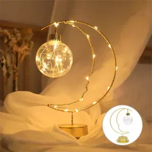 Lampe de Table Lune et Étoile - Ambiance Magique et Chaleureuse