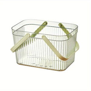 Panier de rangement multifonction avec poignées pliables - Vert