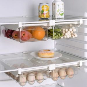 1 Organisateur Tiroir Rétractable pour Réfrigérateur – Rangement Pratique et Gain de Place