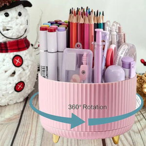 Organisateur de Bureau Rotatif - Rose