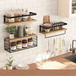 Lot de 3 Étagères Murales Multifonctions – Rangement Pratique et Moderne