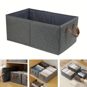 Boîte de Rangement Pliable avec Poignées - 47 x 28 x 20 cm