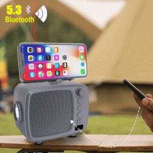 Enceinte Bluetooth Multifonction avec Lampe Torche – Style Rétro et Pratique