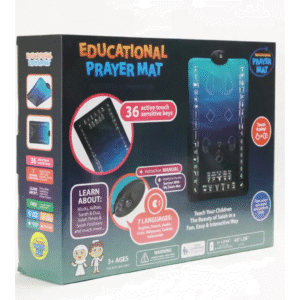 Tapis de Prière Éducatif Interactif – 36 Touches Sensibles, 7 Langues, Apprentissage Ludique du Salah (3 ans +)