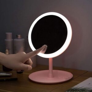 Miroir de Maquillage LED sur Pied – Éclairage Réglable & Design Moderne