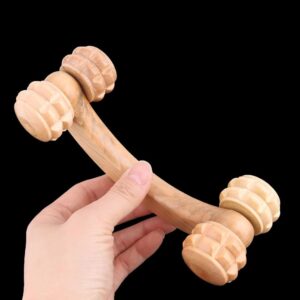 Masseur Manuel en Bois – Rouleaux Double Face