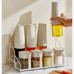 Set de Rangement Épices & Huiles – 8 pièces avec Support Métal