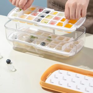 Bac à Glaçons Empilable avec Couvercle Presse-Glace – 2 Plateaux