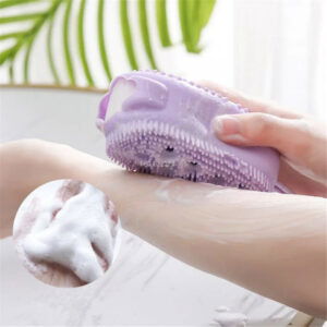 Brosse de Douche en Silicone 3-en-1 – Exfoliation Douce & Mousse Abondante