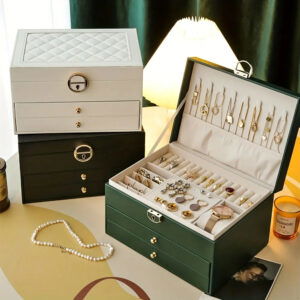 Boîte à Bijoux Luxe à Compartiments – Rangement Élégant & Sécurisé