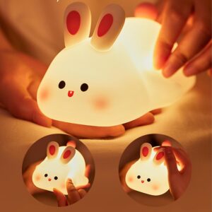 Veilleuse lapin LED – Lampe de chevet mignonne & rechargeable