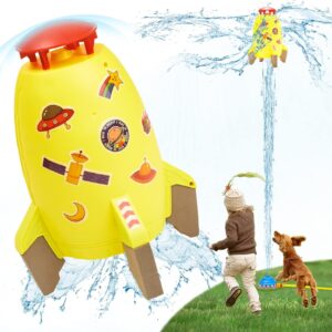Fusée Arroseuse d’Eau pour Enfants – DIY Rocket Sprinkler avec Stickers (3+)