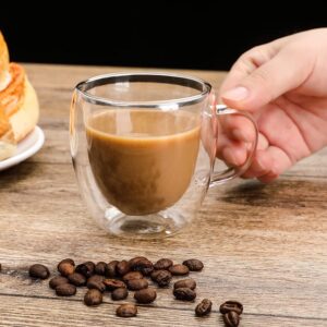 Tasse Double Paroi en Verre Borosilicate – Isolation Thermique & Élégance - 150ml