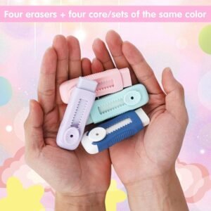 Gomme Rétractable Edustream – Design Pastel, Pratique & Propre (Couleur Aléatoire)