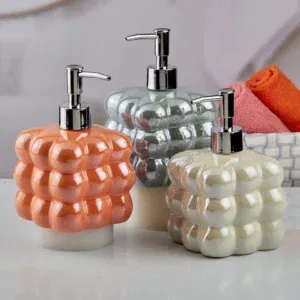 Distributeur de Savon Liquide Design en Céramique – 400 ml | Élégant & Pratique