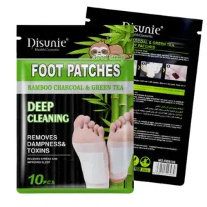 Patchs Détox pour Pieds – Charbon de Bambou & Thé Vert – 10 pièces