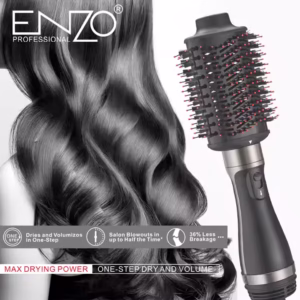 Brosse Soufflante ENZO One-Step – Brosse Lissante Sèche-Cheveux 2-en-1 - Power