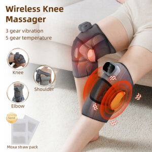 Masseur de Genoux Sans Fil – Chauffage & Vibration Multi-zones | Soulagement Articulations et Fatigue
