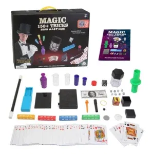 Coffret de Magie 150+ Tours – Mallette Complète pour Apprentis Magiciens (6 ans et +)