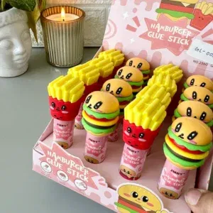 Stick de colle kawaii – Frites ou Burger