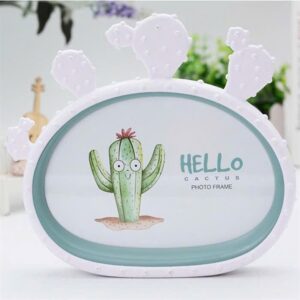 Cadre Photo Décoratif Cactus – Design Ludique, Double Face pour Souvenirs