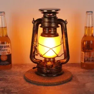 Lanterne Solaire Vintage Flamme LED – Rétro, Ambiance Chaleureuse, Suspendue - 35 cm