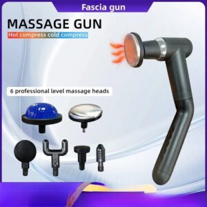 Pistolet de Massage Thérapeutique – Compresse Chaude/Froide, 6 Têtes Pro, 6 Niveaux d'Intensité