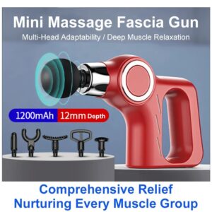Pistolet de Massage Mini Fascia – Portable, 32 Niveaux d'Intensité, Batterie 1200mAh