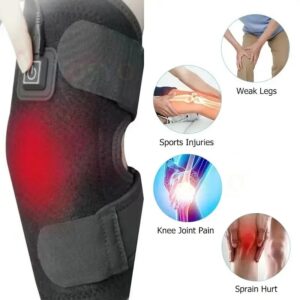 Attelle Genou Chauffante USB – Thérapie Chaud/Froid, 3 Niveaux de Température, Soulagement Douleur Articulaire
