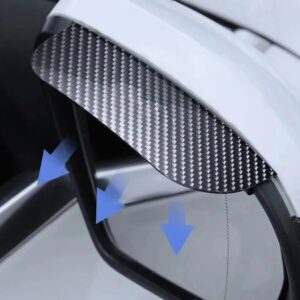 Déflecteur Rétroviseur Carbone Sport – Style Aérodynamique, Protection Élégante - 15.3 x 5 cm