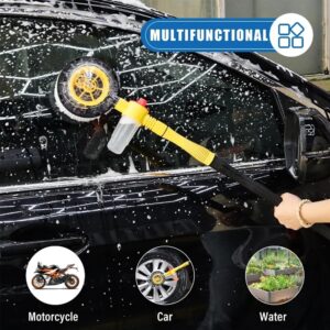 Brosse Rotative de Lavage pour Voiture – Kit Complet Multifonction avec Pulvérisateur de Mousse Intégré