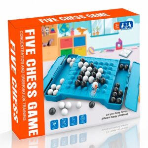 Jeu de Stratégie Five Chess – Plateau Pliable avec 36 Billes (3+ ans) – Développe Logique & Concentration