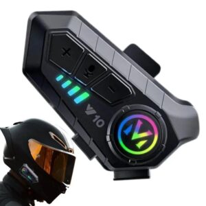 Intercom Moto Bluetooth V10 – Étanche IPX6, Connexion Double Téléphone - 13.1cm x 10.2cm