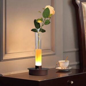 Vase Lumineux LED Tactile – Lampe de Chevet Dimmable 3 Couleurs, Ambiance Élégante - 21 cm