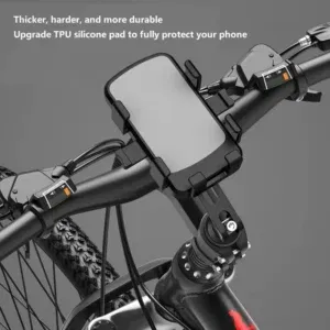 Support Téléphone Vélo Premium – Rotation 360°, Fixation Potence Sécurisée, Protection Silicone