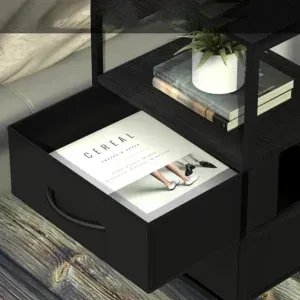 Boîte de Rangement Pliable – Tissu Robuste, Poignée en Bois - 34.9x29x14.3 cm