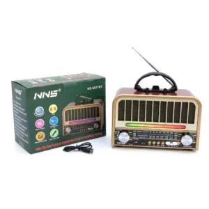 Poste Radio Rétro Bluetooth NNS NS-6677BT – Vintage, Multibande, USB/TF & Rechargeable